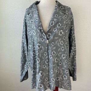 David Dart Linen Blend Button Up Shirt Size L EUC